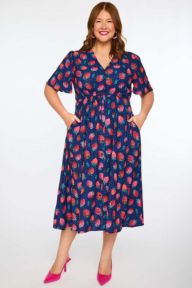 Marley Strawberry Patch Dress – Strawberry Patch midi dress