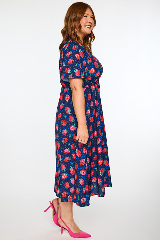 Marley Strawberry Patch Dress – Strawberry Patch midi dress