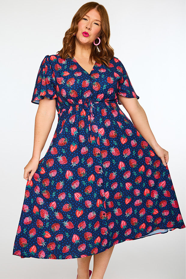 Marley Strawberry Patch Dress – Strawberry Patch midi dress