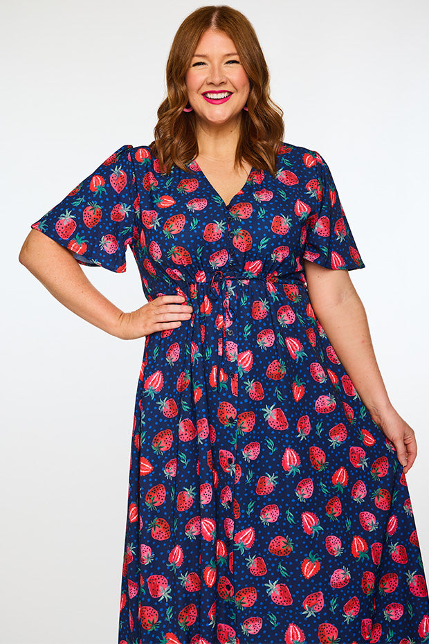 Marley Strawberry Patch Dress – Strawberry Patch midi dress