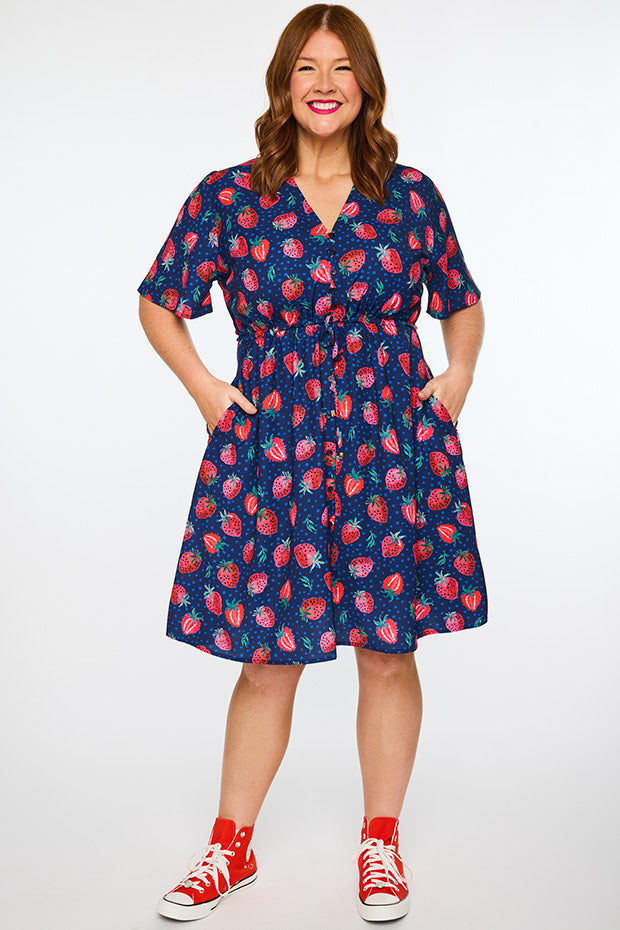 Siena Strawberry Patch Dress – Strawberry Patch knee length dress