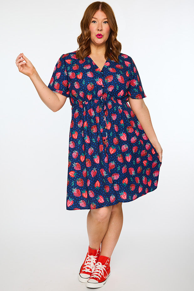 Siena Strawberry Patch Dress – Strawberry Patch knee length dress
