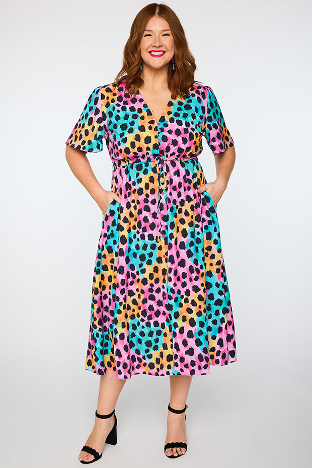 Marley Trio Cheetah Dress – Trio Cheetah midi dress