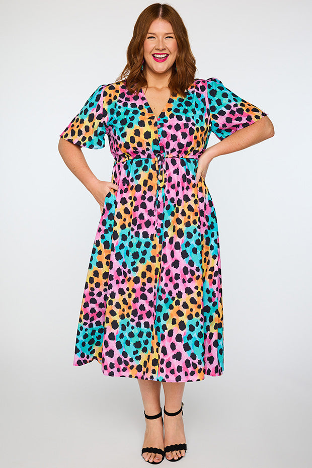 Marley Trio Cheetah Dress – Trio Cheetah midi dress