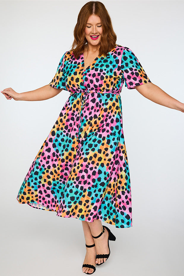 Marley Trio Cheetah Dress – Trio Cheetah midi dress