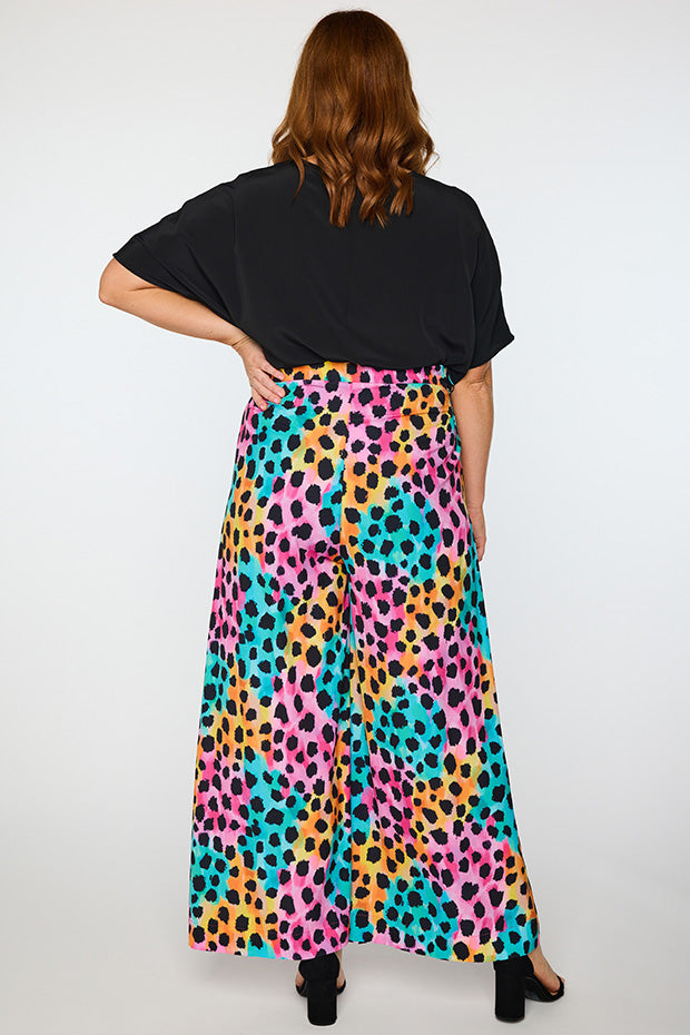 Zoey Trio Cheetah Pant – Trio Cheetah wide leg pants