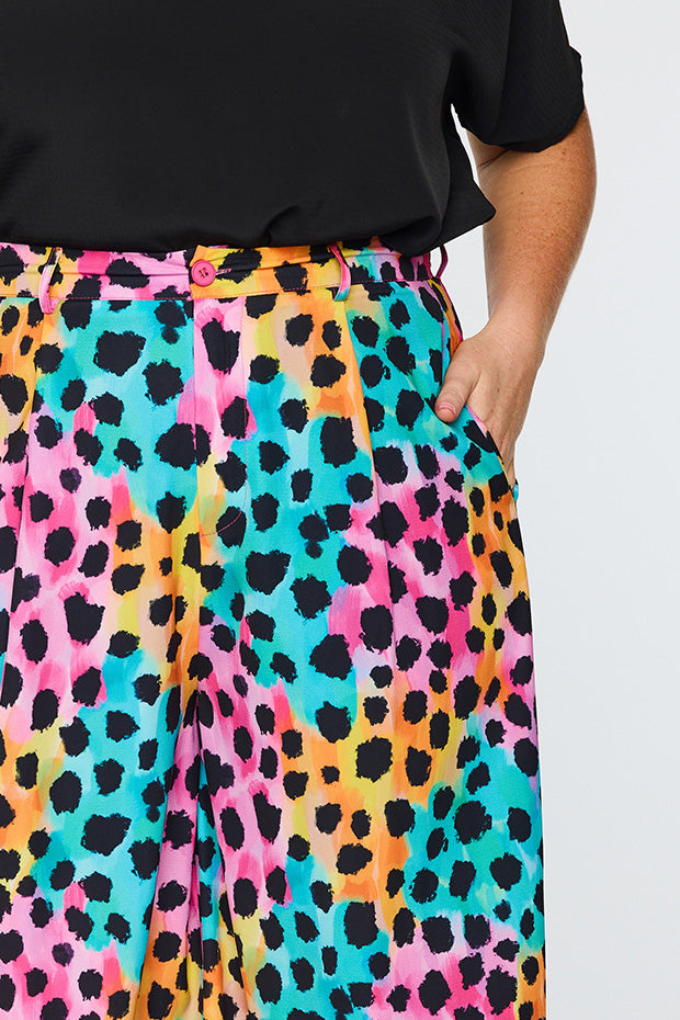 Zoey Trio Cheetah Pant – Trio Cheetah wide leg pants