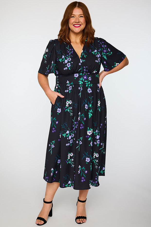 Imogen Violet Night Dress – Violet Night midi dress