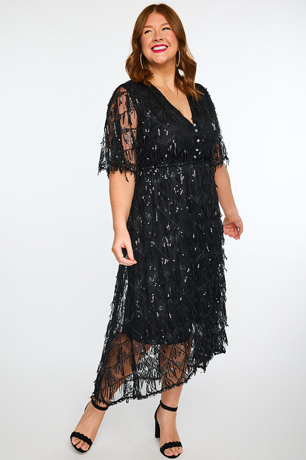 Wonderful Black Party Dress – Black Party midi dress