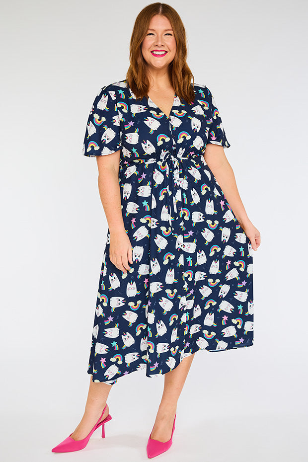 Marley Caticorns Navy Dress – Caticorns Navy midi dress