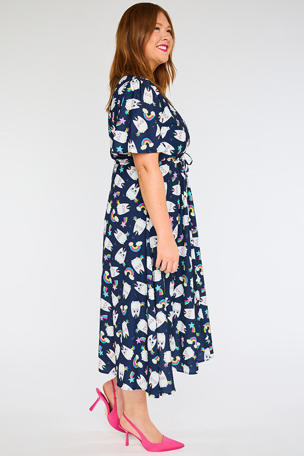 Marley Caticorns Navy Dress – Caticorns Navy midi dress