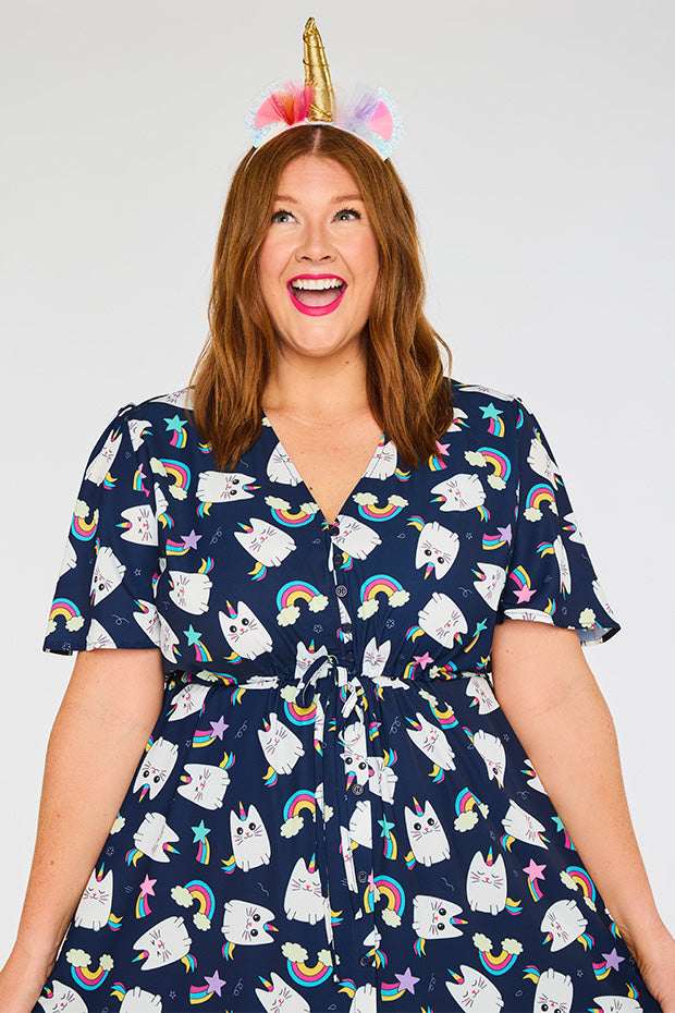 Marley Caticorns Navy Dress – Caticorns Navy midi dress