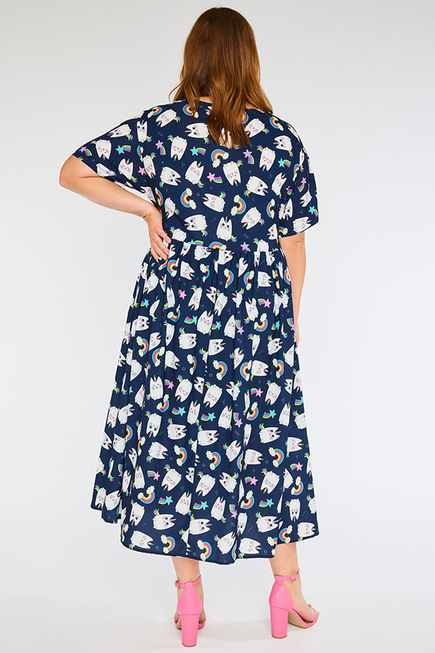 Superstar Caticorns Navy Dress – Caticorns Navy midi dress
