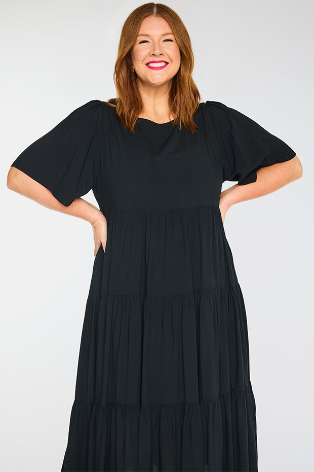 Charli Black Dress – Black midi dress