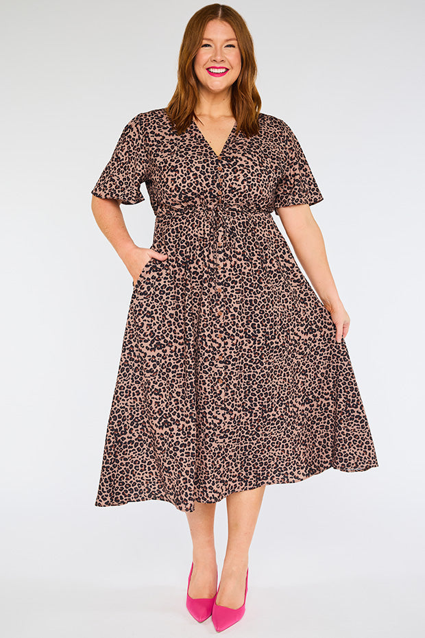 Marley Classic Leopard Dress – Classic Leopard midi dress