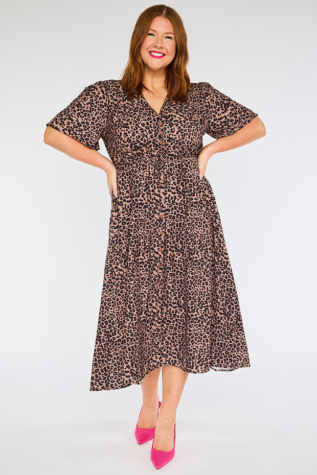 Marley Classic Leopard Dress – Classic Leopard midi dress