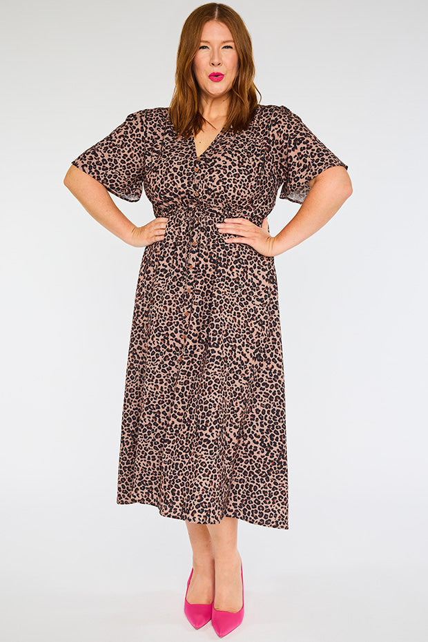 Marley Classic Leopard Dress – Classic Leopard midi dress