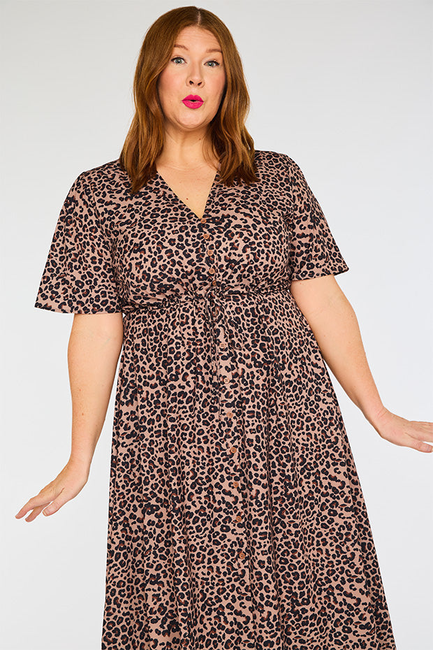 Marley Classic Leopard Dress – Classic Leopard midi dress