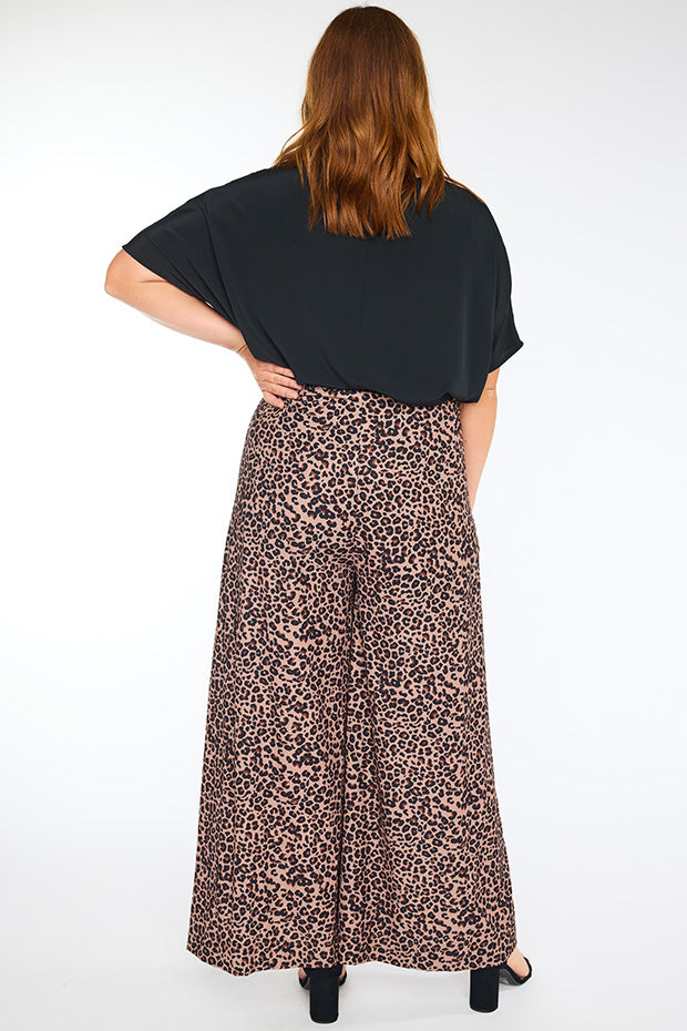 Zoey Classic Leopard Pant – Classic Leopard wide leg pants