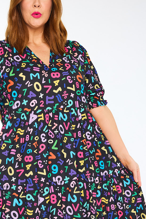 Sylvia Maths Equations Dress – Maths Equations midi dress