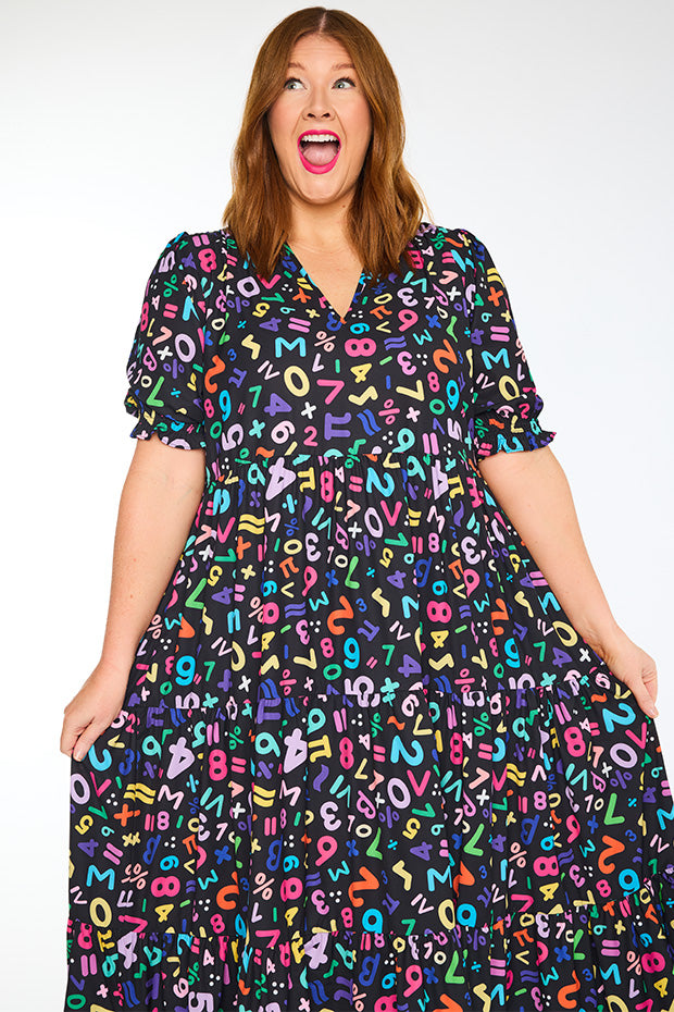 Sylvia Maths Equations Dress – Maths Equations midi dress