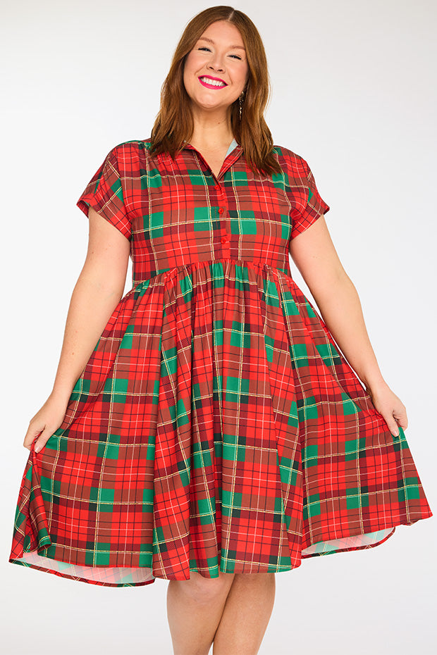 tartan christmas dress Frankie Tartan Christmas Dress – Little Party Dress