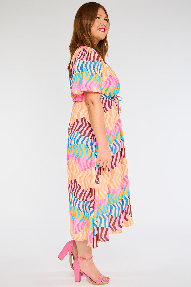 Marley Zig Zag Zebra Dress – Zig Zag Zebra midi dress