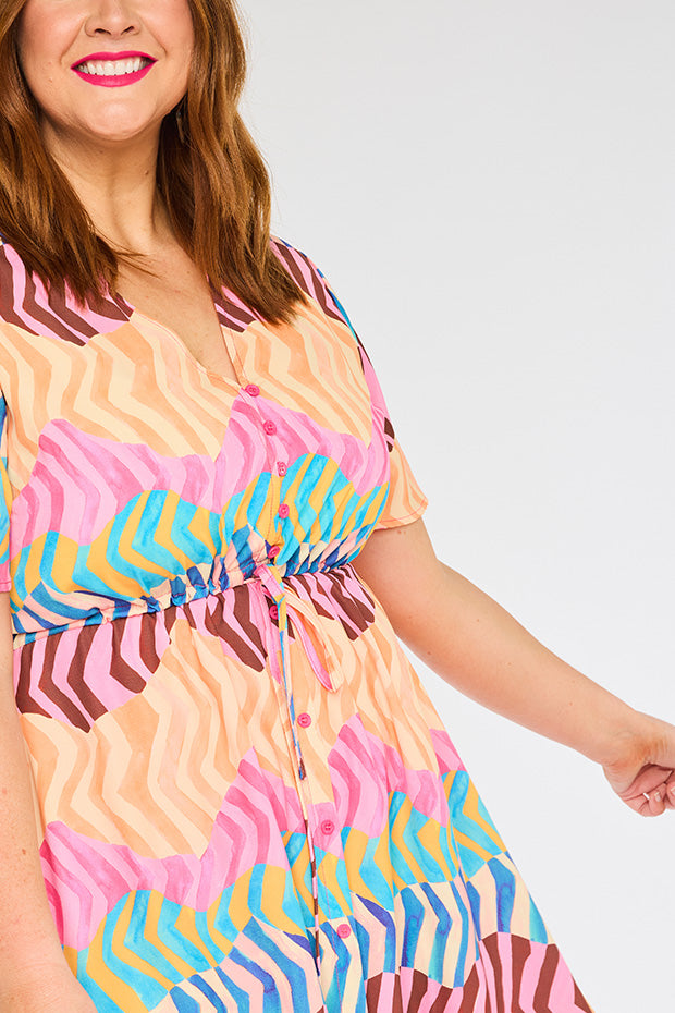 Marley Zig Zag Zebra Dress – Zig Zag Zebra midi dress