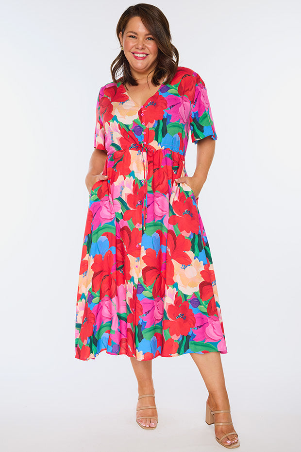 Michelle Floral Fiesta Dress – Floral Fiesta midi dress