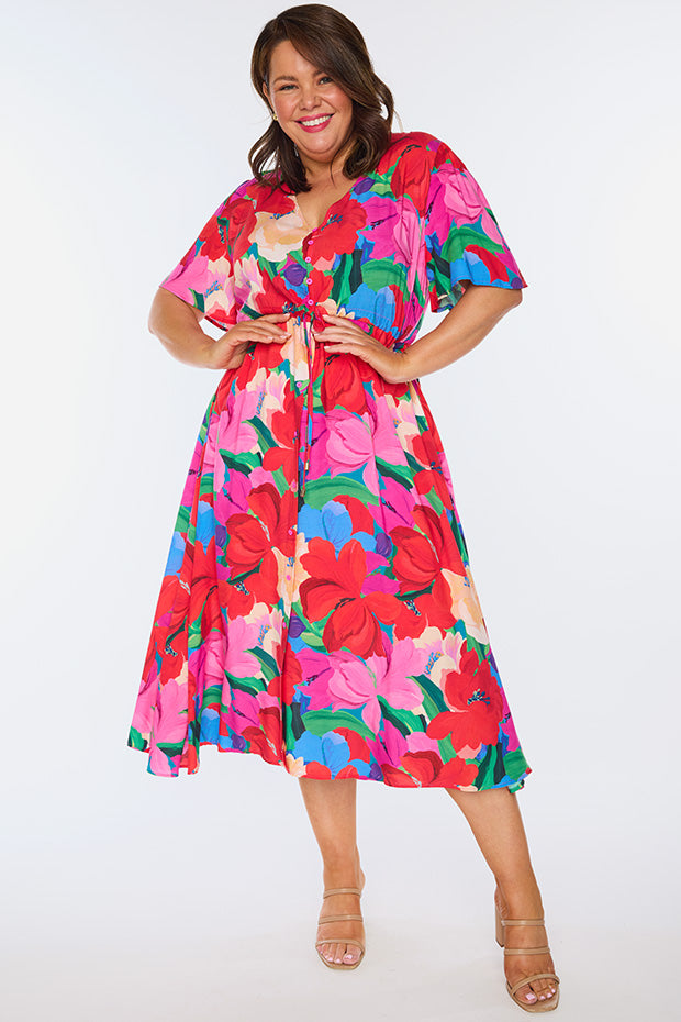 Michelle Floral Fiesta Dress – Floral Fiesta midi dress