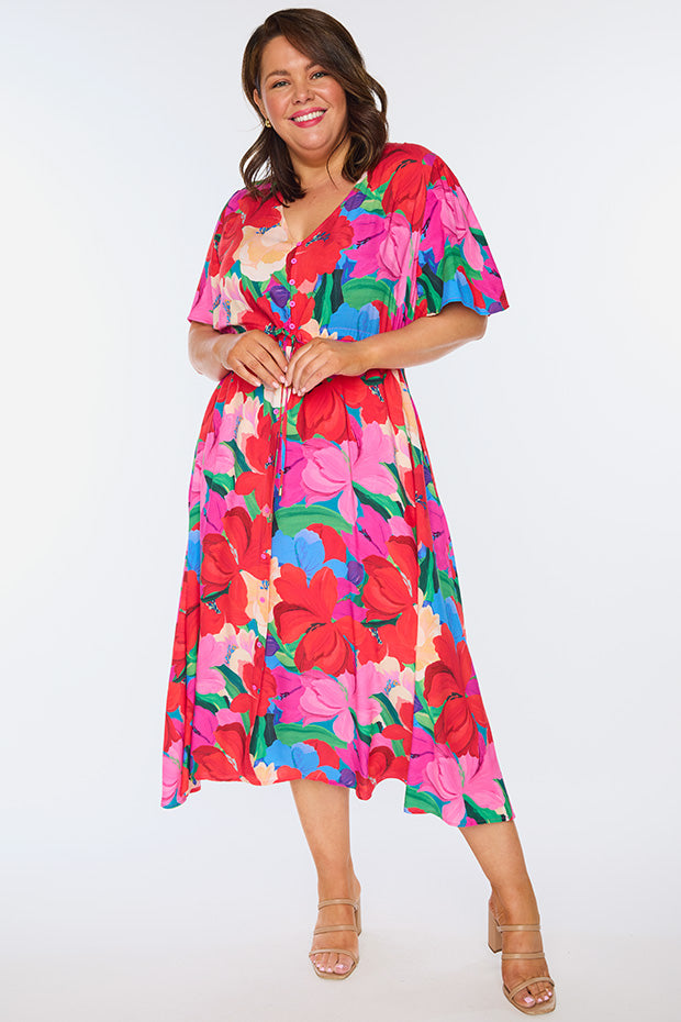 Michelle Floral Fiesta Dress – Floral Fiesta midi dress