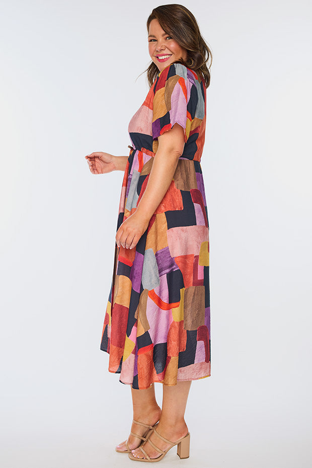 Mary Geo Sunset Dress – Geo Sunset midi dress