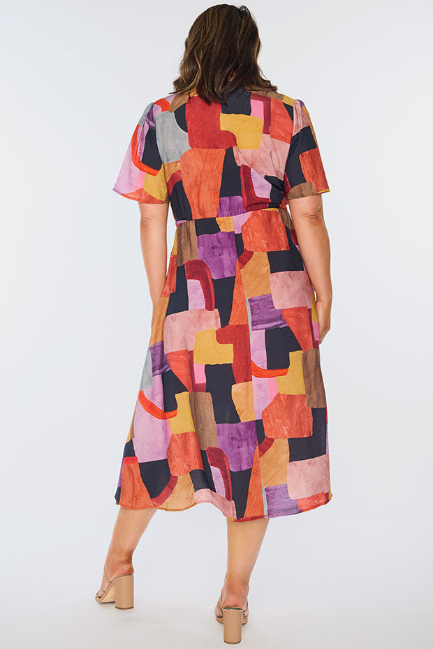 Mary Geo Sunset Dress – Geo Sunset midi dress