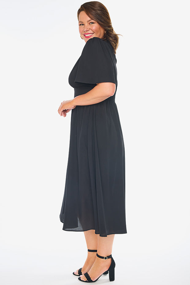 Imogen Black Dress – Black midi dress