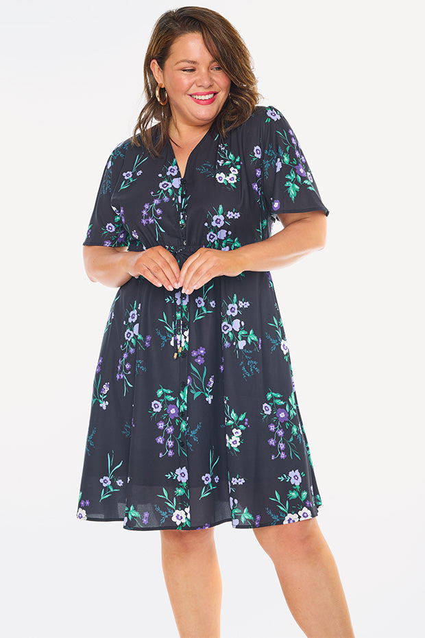 Siena Violet Night Dress – Violet Night knee length dress