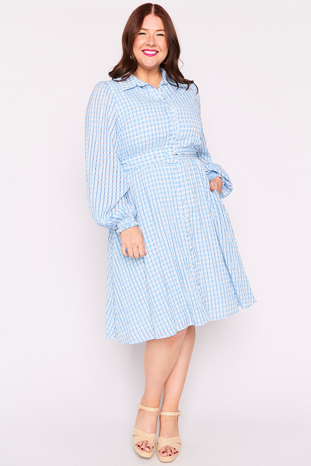 Janice Blue Dress – Blue knee length dress