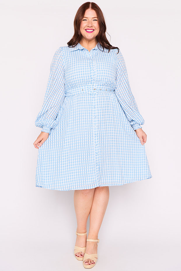 Janice Blue Dress – Blue knee length dress