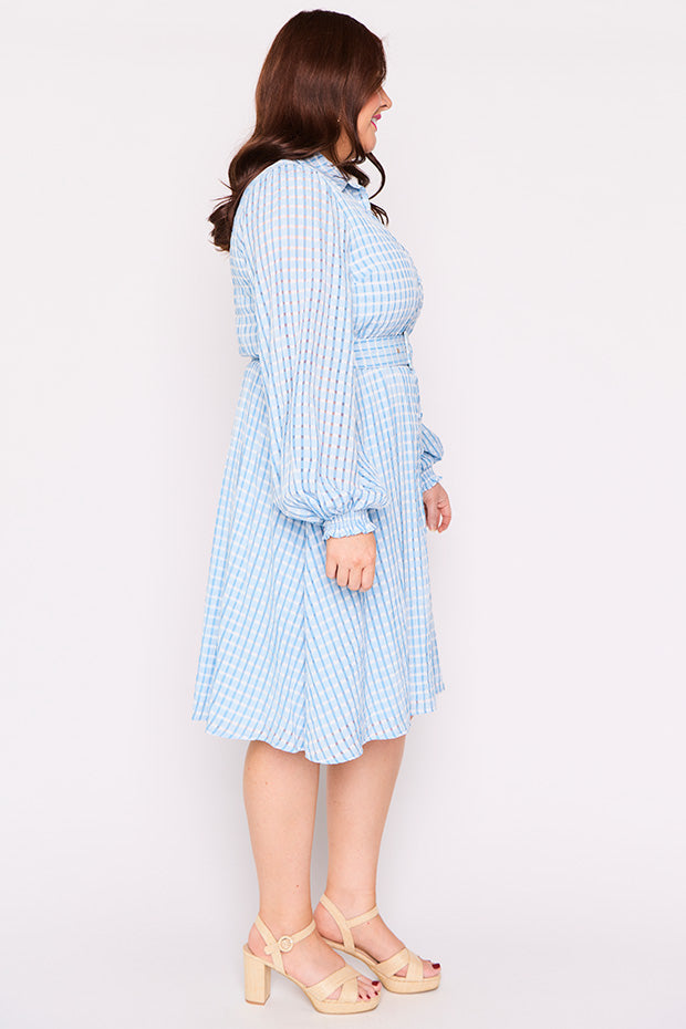 Janice Blue Dress – Blue knee length dress