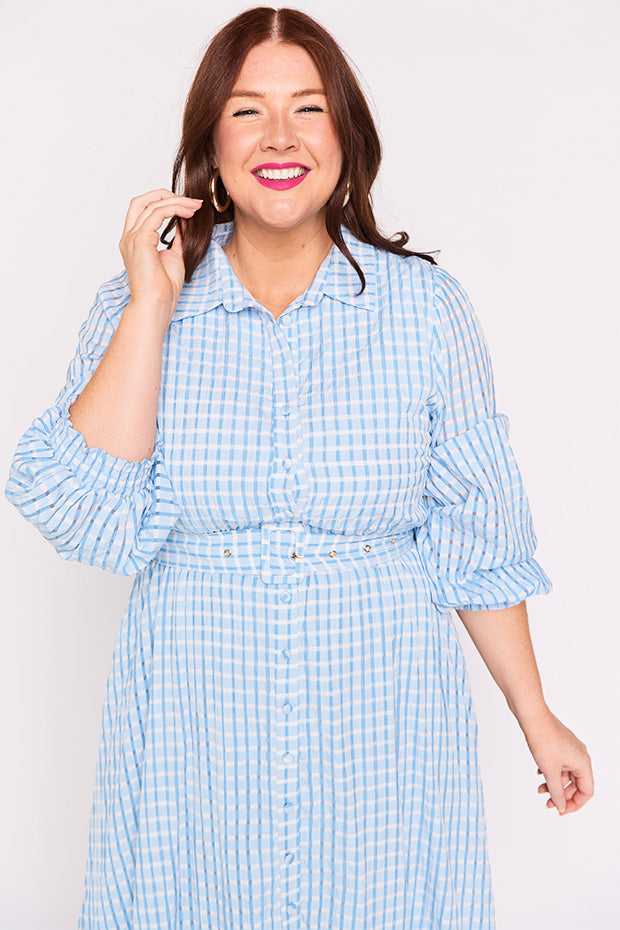 Janice Blue Dress – Blue knee length dress