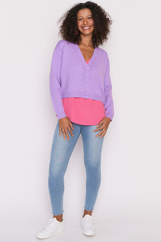 Norma Lilac Cardi – Lilac cardigan