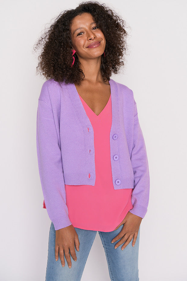 Norma Lilac Cardi – Lilac cardigan