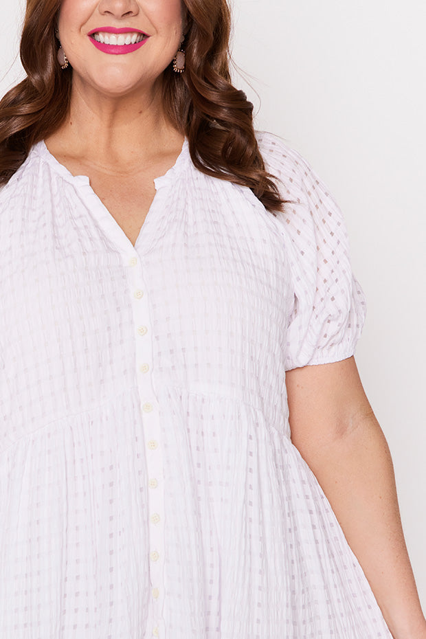 Kya White Dress – White midi dress