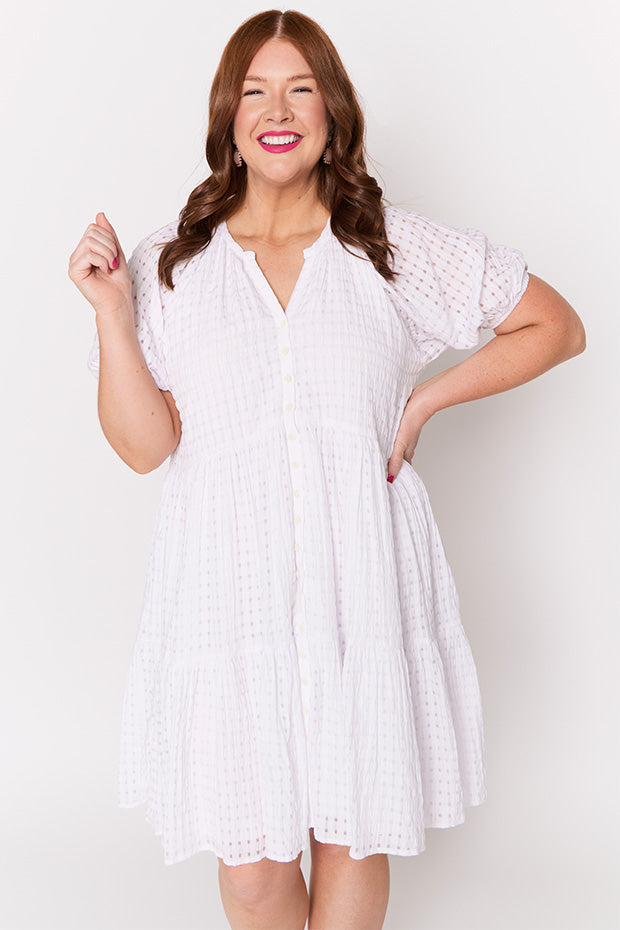 Kya White Dress – White midi dress