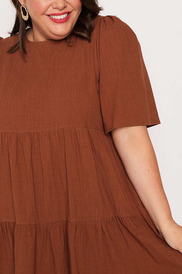 Wilma Brown Dress – Brown mini dress