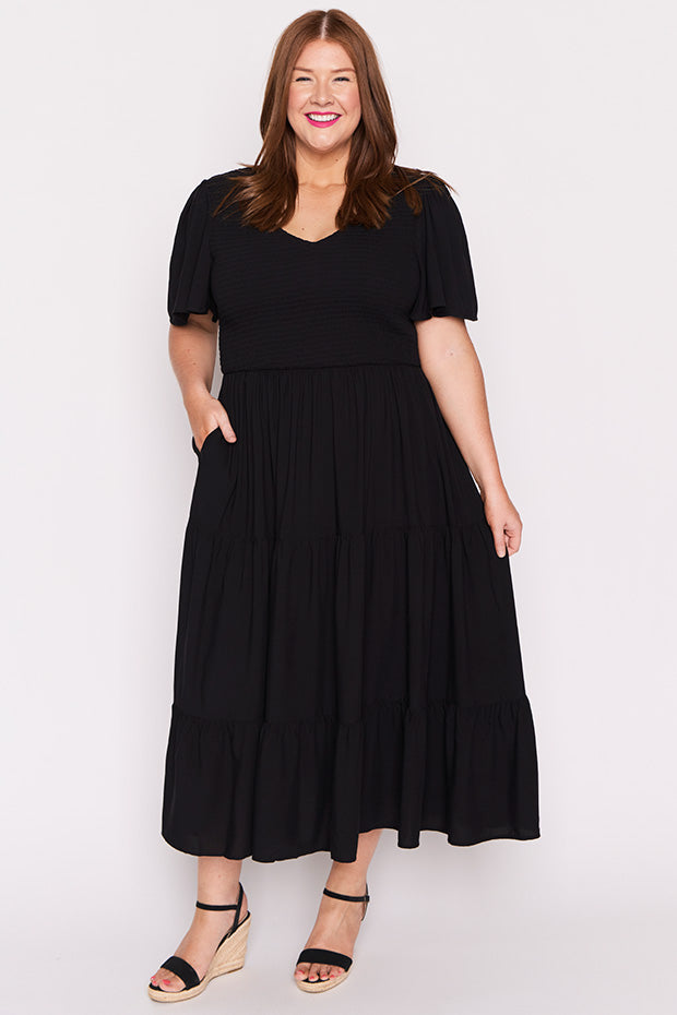 Lynette Black Dress – Black maxi dress