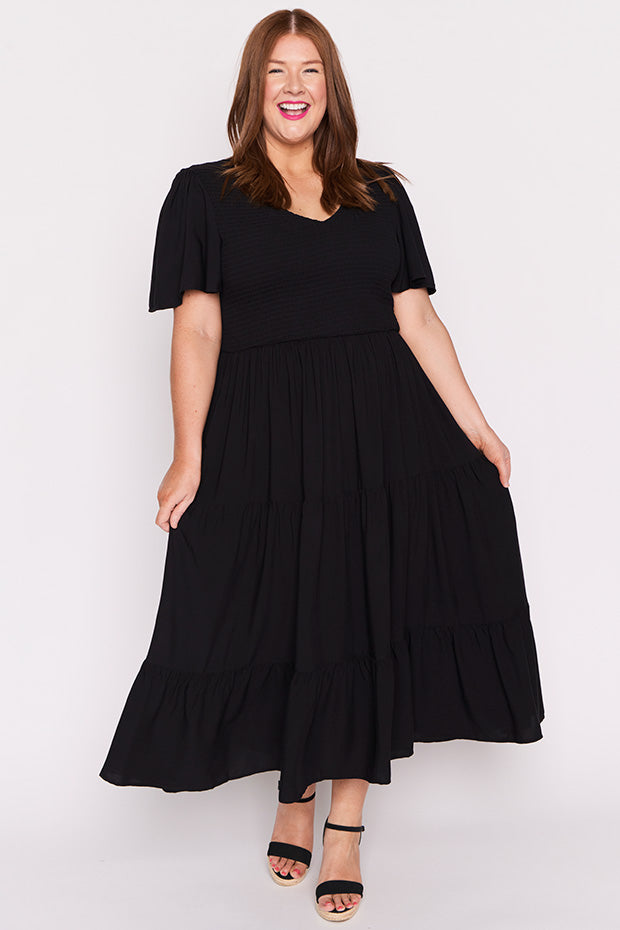 Lynette Black Dress – Black maxi dress
