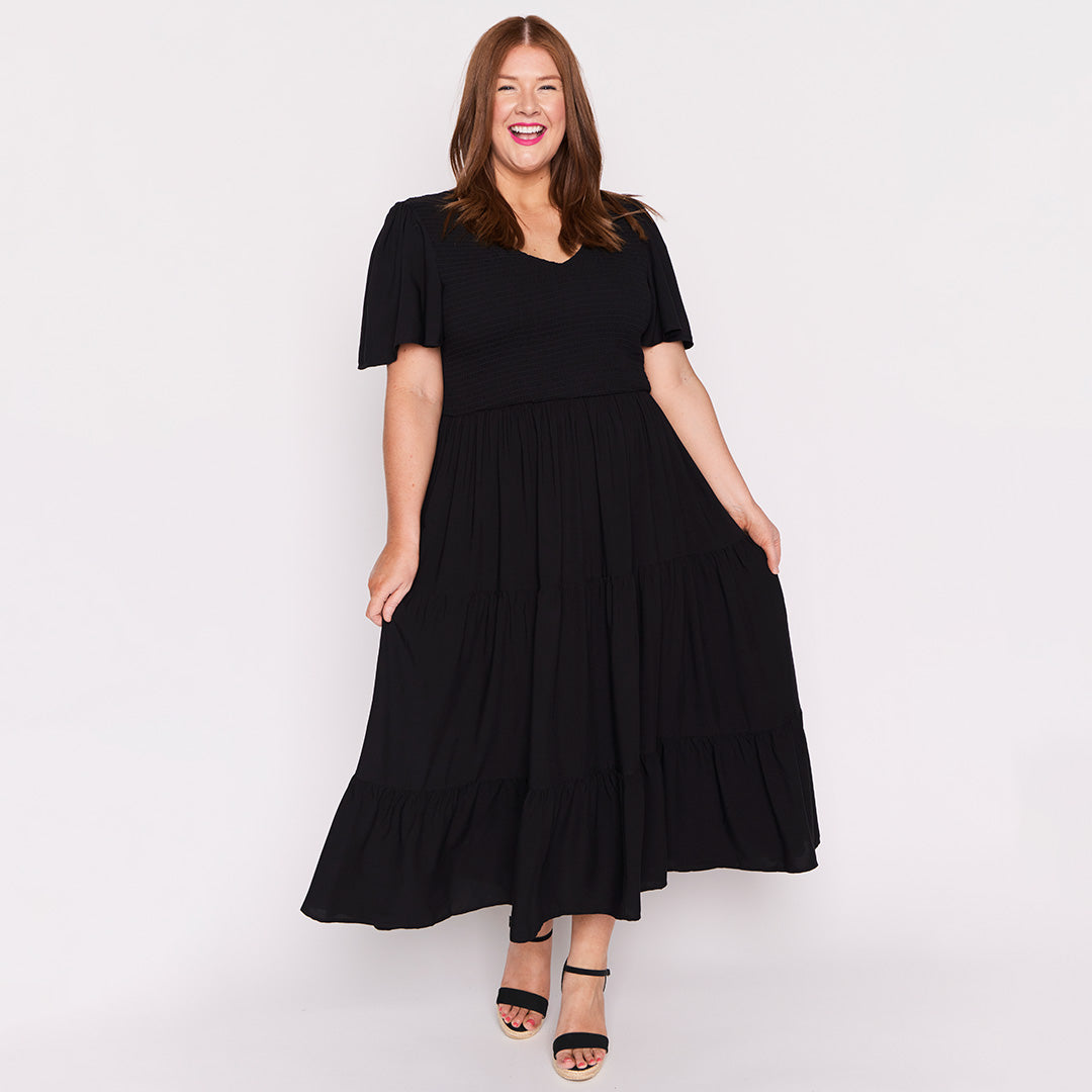 Lynette Black Dress – Black maxi dress