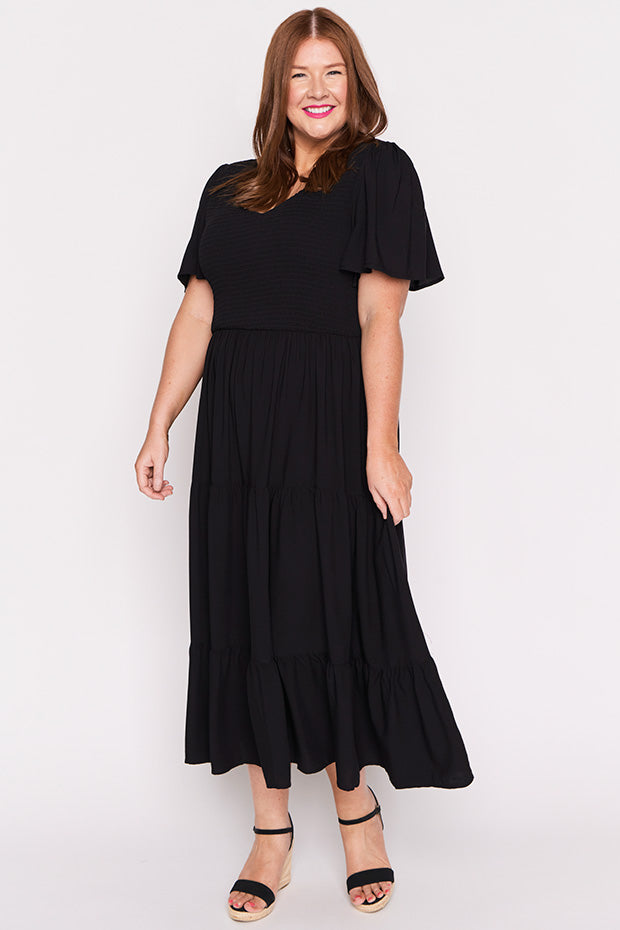 Lynette Black Dress – Black maxi dress