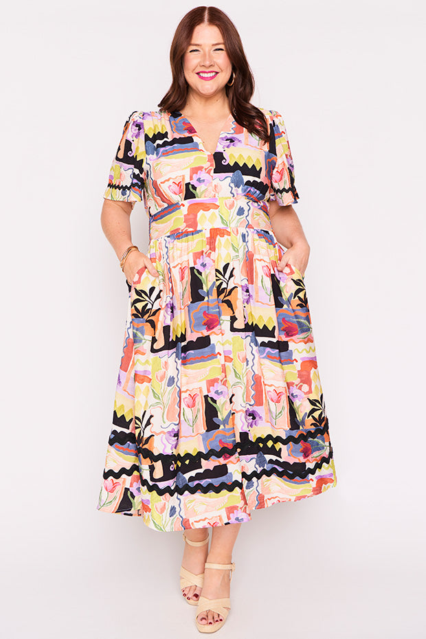Lilian Framed Flora Dress – Framed Flora midi dress