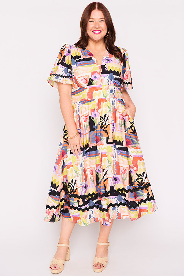 Lilian Framed Flora Dress – Framed Flora midi dress